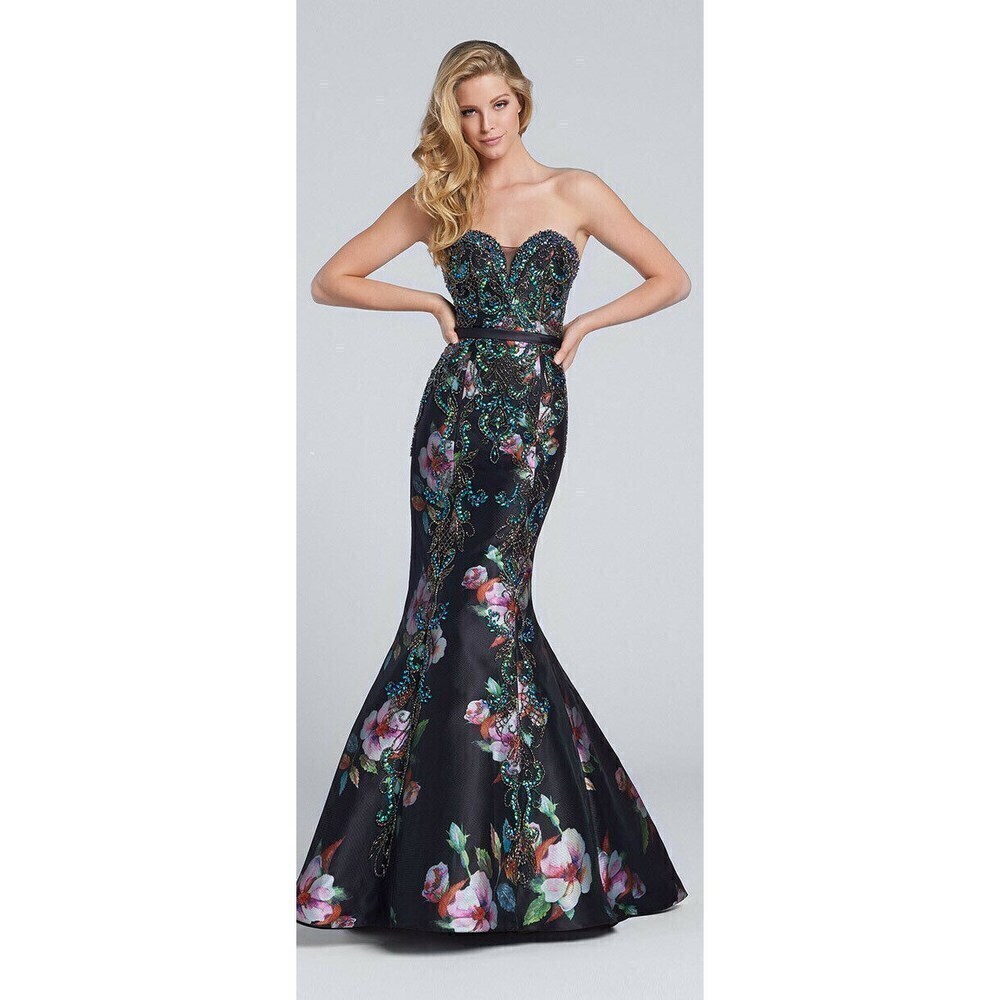 Ellie Wilde Grad Prom Dress EW117149 Black/Multi